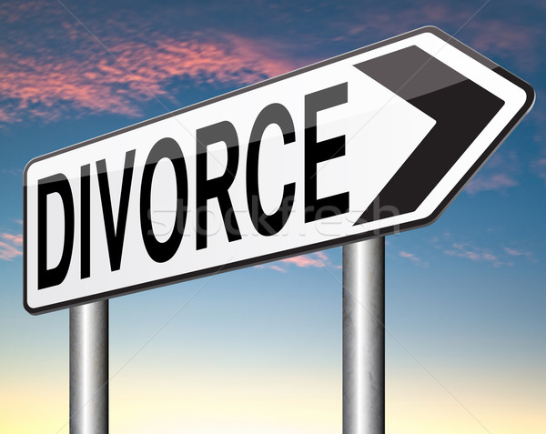 Rozwód kart dokumentu adwokat koniec małżeństwa Zdjęcia stock © kikkerdirk