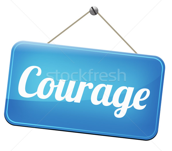 Bátorság képesség félelem fájdalom veszély bizonytalanság Stock fotó © kikkerdirk