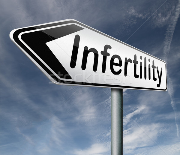 Infertilità maschio femminile baby cartello stradale arrow Foto d'archivio © kikkerdirk