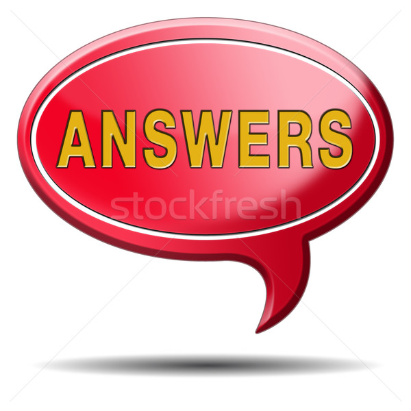Suche Antworten Symbol Fragen lösen Stock foto © kikkerdirk