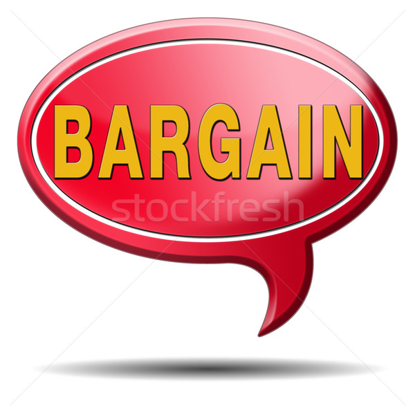 bargain red text balloon Stock photo © kikkerdirk