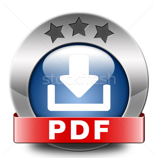 Pdf скачать файла документа кнопки икона Сток-фото © kikkerdirk