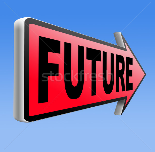 Heldere toekomst science fiction voorspellingen klok Stockfoto © kikkerdirk
