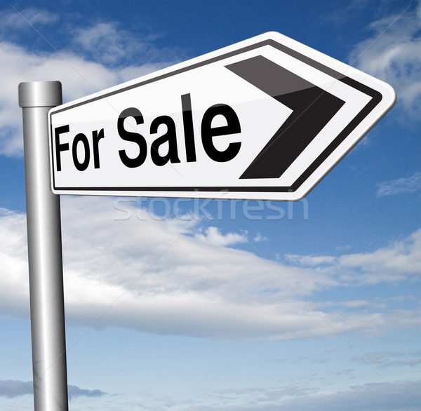 Venta signo senalización de la carretera compra Internet Foto stock © kikkerdirk