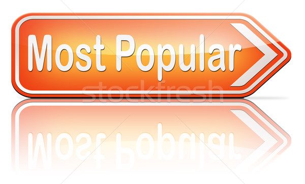 Népszerű felirat népszerűség bestseller piac vezető Stock fotó © kikkerdirk