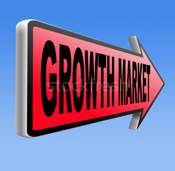 Növekedés piac gazdaság növekvő fejlődő országok Stock fotó © kikkerdirk
