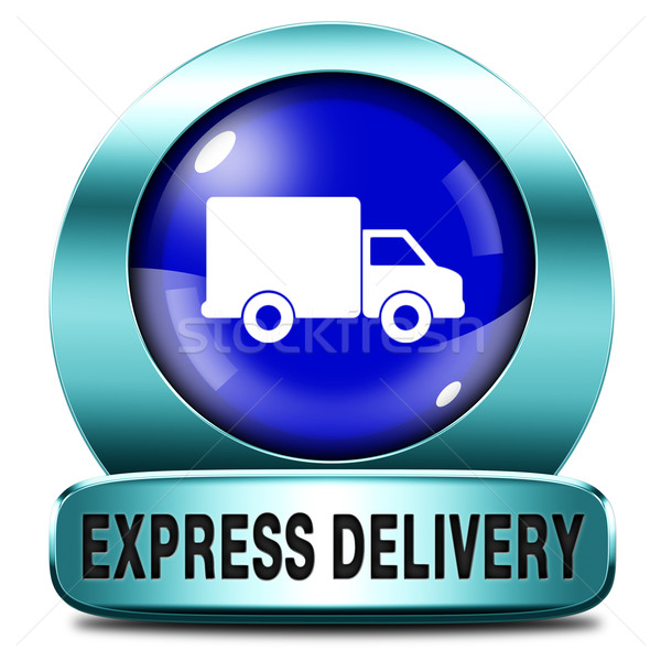 Stock foto: Express-Lieferung · Versandkosten · online · um · Internet