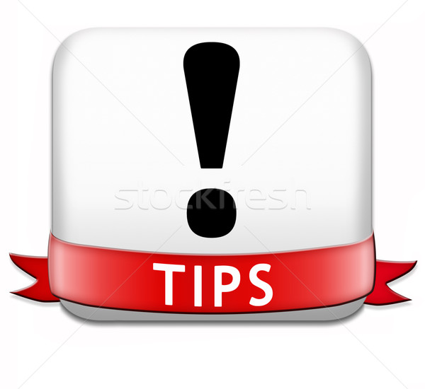 helpful tips button Stock photo © kikkerdirk