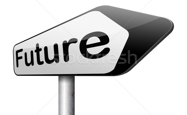 Jasne przyszłości fantastyka naukowa prognozy zegar Zdjęcia stock © kikkerdirk