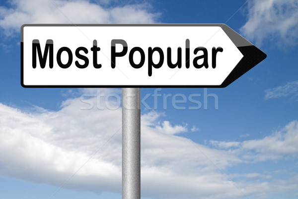 Populair teken populariteit bestseller markt leider Stockfoto © kikkerdirk