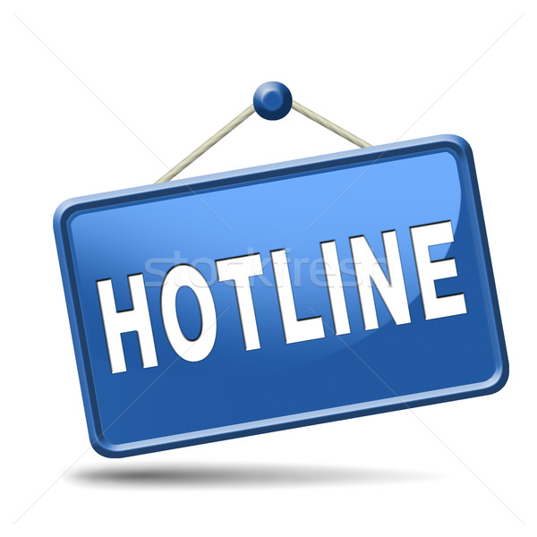 Hotline icon call center teken online Stockfoto © kikkerdirk