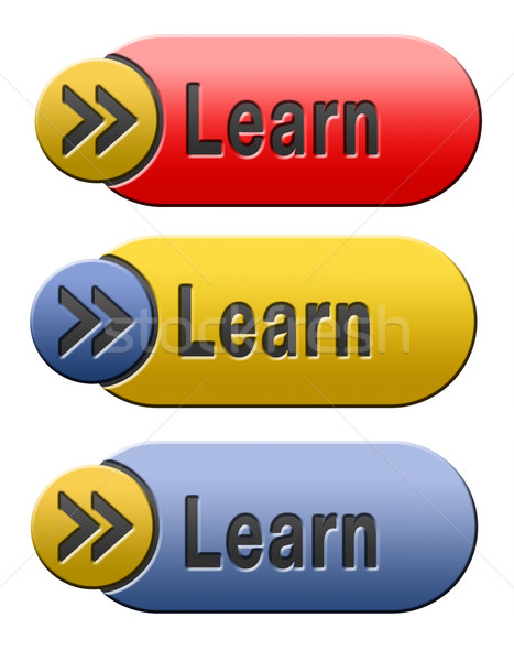 learn button Stock photo © kikkerdirk