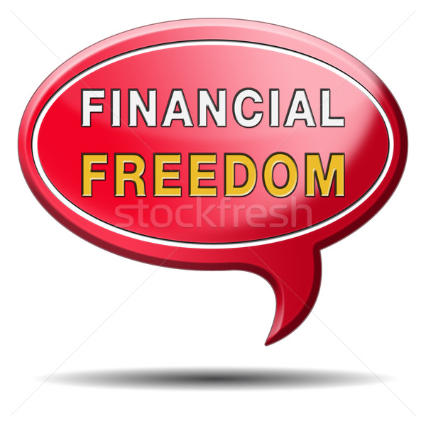 Stock photo: financial freedom sign