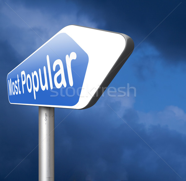Populair gezocht verkeersbord populariteit bestseller markt Stockfoto © kikkerdirk