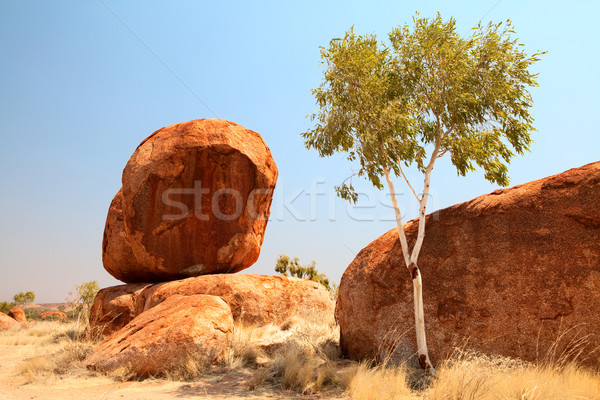Stock fotó: üveggolyók · gránit · sziklaformáció · nagy · kő · kavicsok