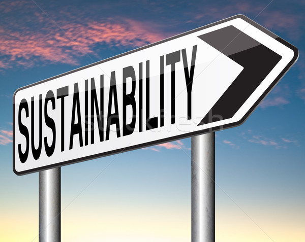 Fenntarthatóság felirat fenntartható megújuló zöld gazdaság Stock fotó © kikkerdirk
