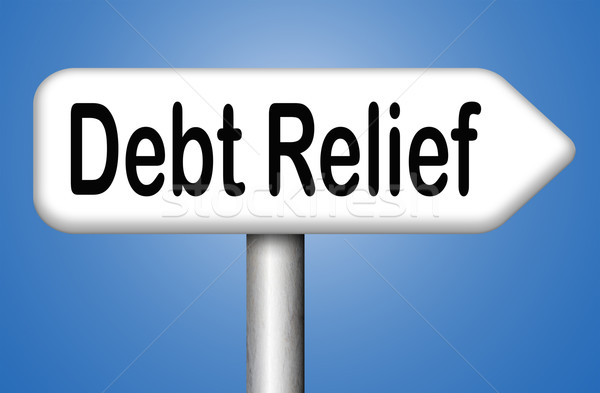 Schulden Erleichterung Konkurs Kredit Gehäuse Blasen Stock foto © kikkerdirk