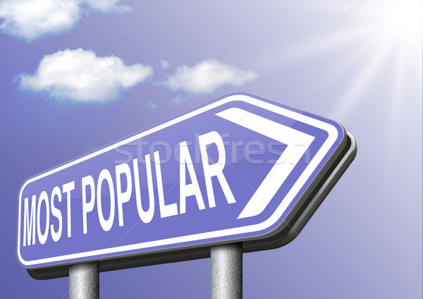 Populaire signe popularité best-seller marché leader Photo stock © kikkerdirk