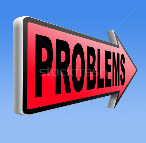 Problémák megold talál megoldások problémamegoldás felirat Stock fotó © kikkerdirk
