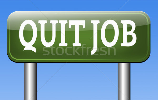 Job Karriere bewegen Arbeit Zeichen traurig Stock foto © kikkerdirk