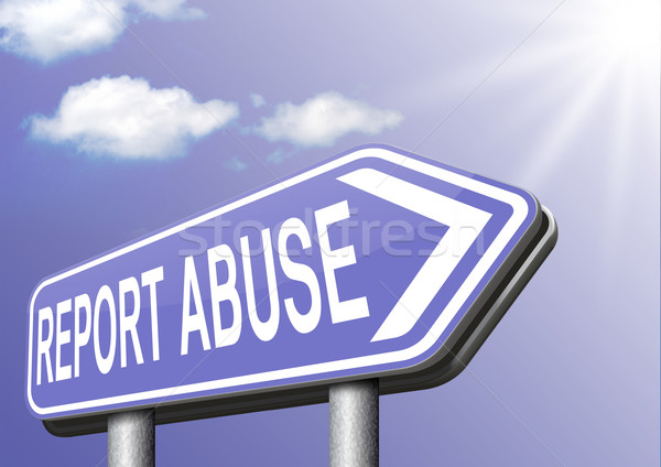 Verslag misbruik verkeersbord klacht kind huiselijk geweld Stockfoto © kikkerdirk
