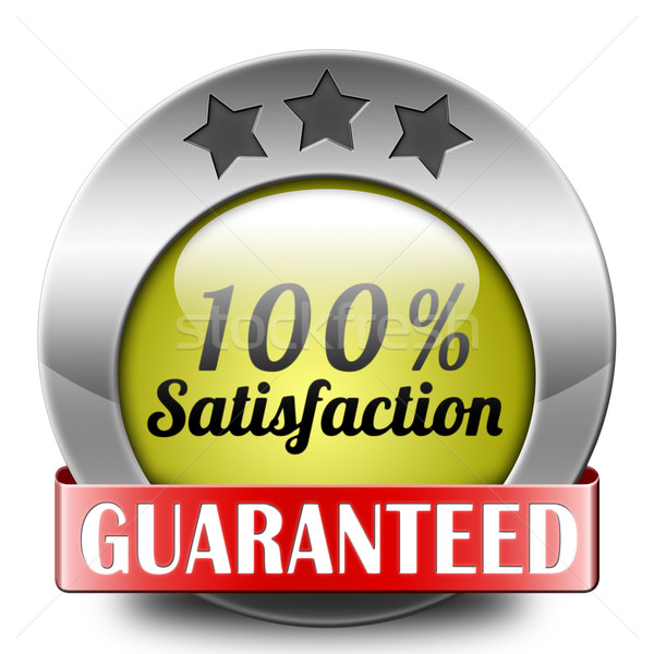 Satisfacción del cliente satisfacción servicio al cliente icono botón 100 Foto stock © kikkerdirk