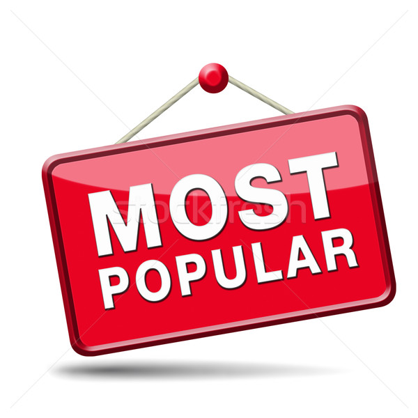Populair teken populariteit label icon bestseller Stockfoto © kikkerdirk