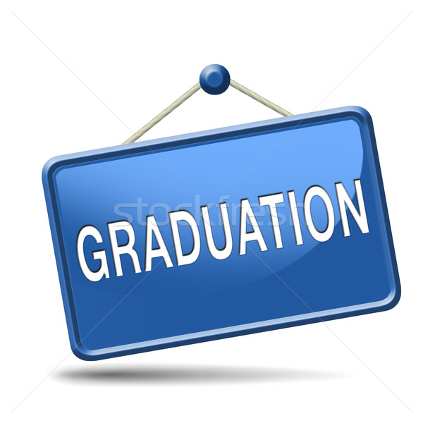 Foto stock: Graduação · universidade · faculdade · escola · secundária · terminar · educação