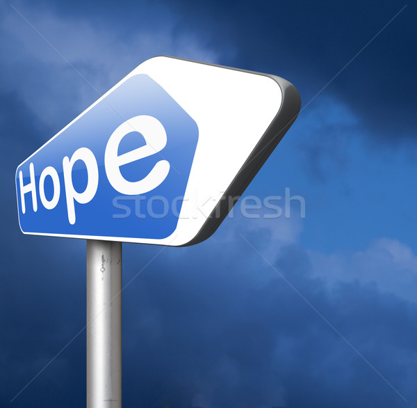 Foto d'archivio: Speranza · segno · luminoso · futuro · pieno · di · speranza · migliore
