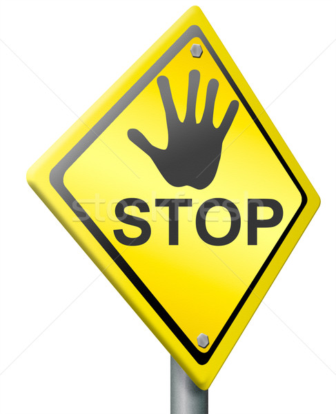 stop warning sign Stock photo © kikkerdirk