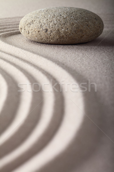 Zen jardin japonais pierre sable [[stock_photo]] © kikkerdirk