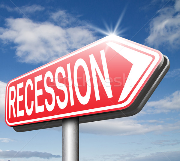 Rezession Bank Krise hat Absturz wirtschaftlichen Stock foto © kikkerdirk