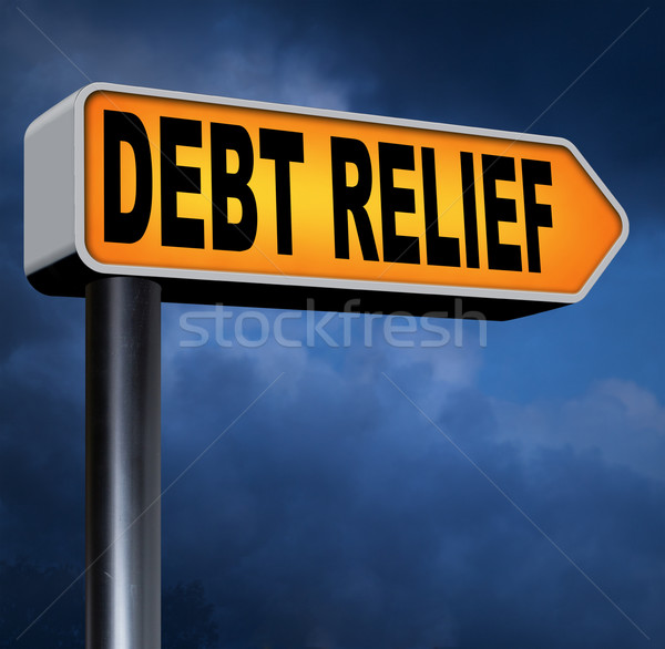 Stock foto: Schulden · Erleichterung · Konkurs · Kredit · Gehäuse · Blasen