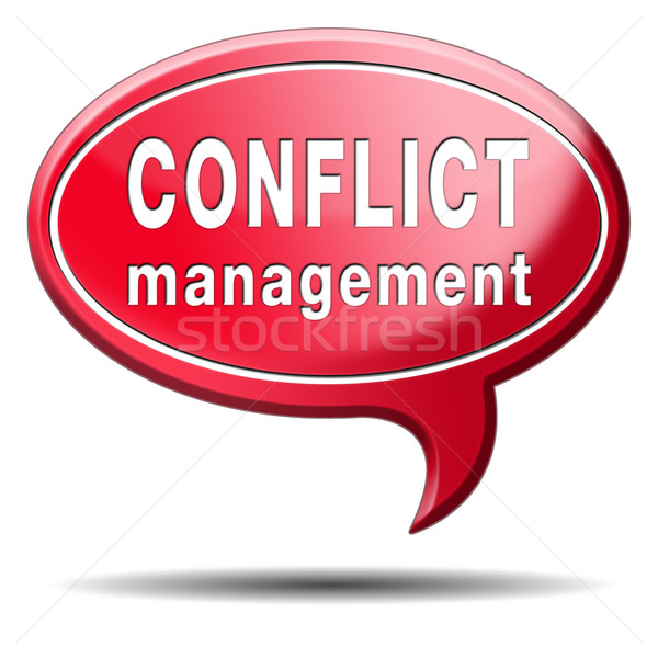 Conflict administrare afaceri muncă cuplu diferit Imagine de stoc © kikkerdirk