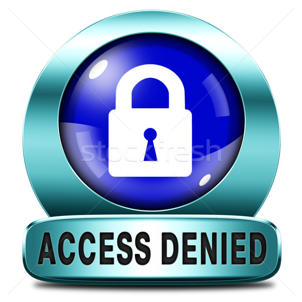 Toegang geen beperkt wachtwoord beschermd Stockfoto © kikkerdirk