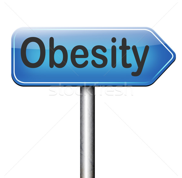 Fettleibigkeit Gewicht fettleibig Menschen Essen Störung Stock foto © kikkerdirk