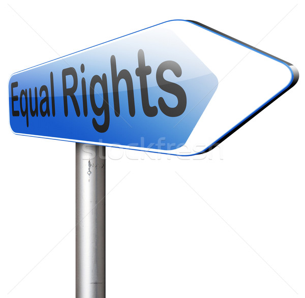Gelijk rechten gelijkheid alle man vrouwen Stockfoto © kikkerdirk