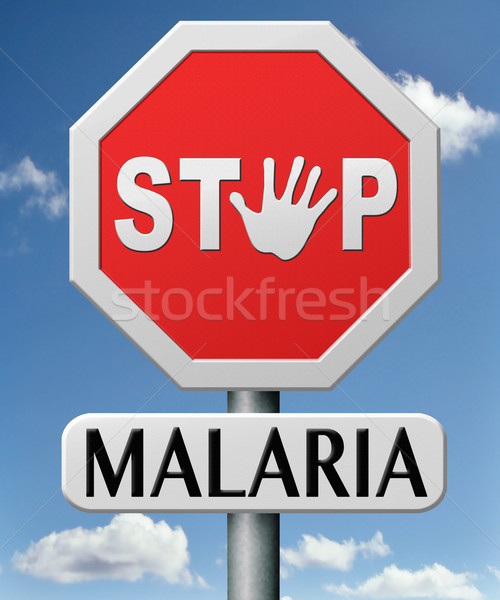 Stop malaria zapobieganie leczenie pigułki komara Zdjęcia stock © kikkerdirk