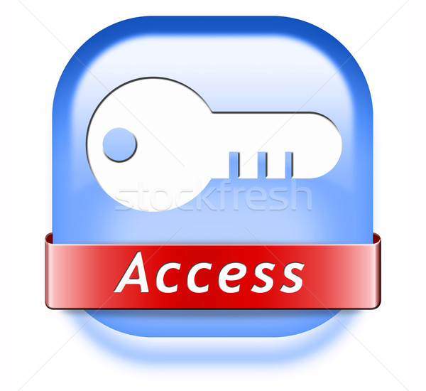 Acceso botón clave icono contraseña protegido Foto stock © kikkerdirk