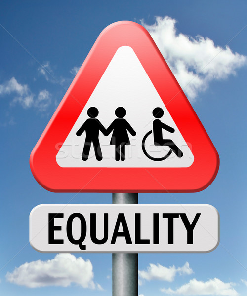 Gelijkheid solidariteit gelijk rechten geen Stockfoto © kikkerdirk