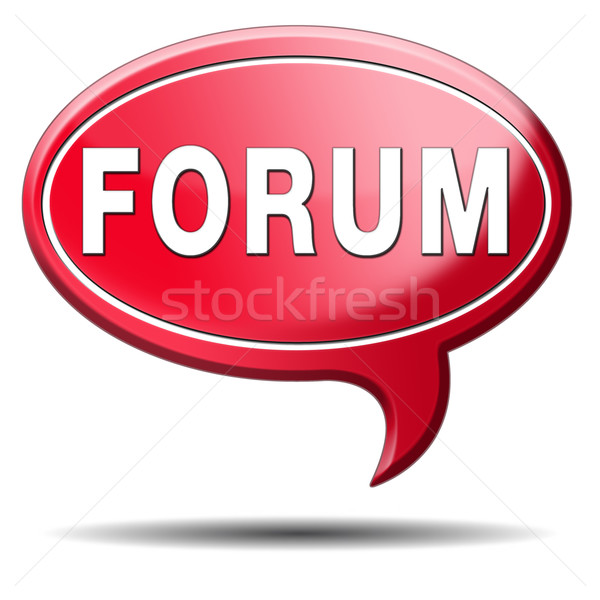 Forum internet site www s'identifier discussion Photo stock © kikkerdirk