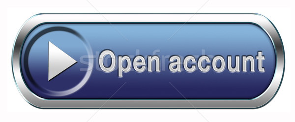 Open rekening knop icon lidmaatschap abonnement Stockfoto © kikkerdirk