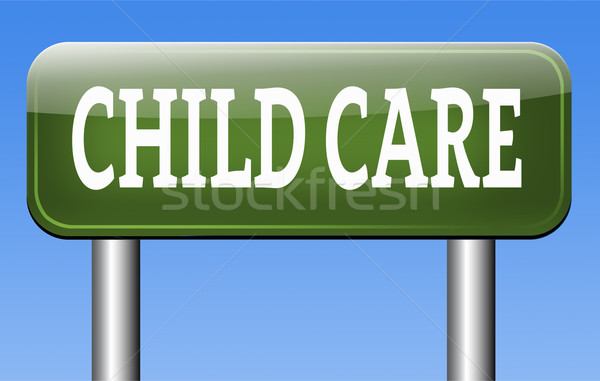 Kinderbetreuung Schutz Kindermädchen Paar Elternschaft Stock foto © kikkerdirk