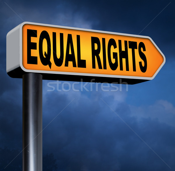 Gelijk rechten geen discriminatie alle Stockfoto © kikkerdirk