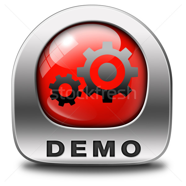 Demo Symbol download Taste kostenlos Computer Stock foto © kikkerdirk