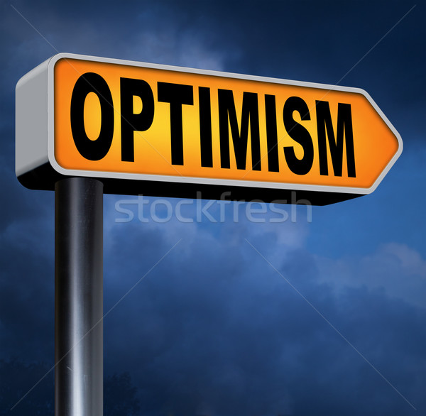 Optimist optimism crede pozitiv pozitivitate atitudine Imagine de stoc © kikkerdirk