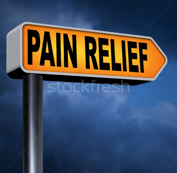 Fájdalom megkönnyebbülés gyilkos hátfájás migrén segítség Stock fotó © kikkerdirk