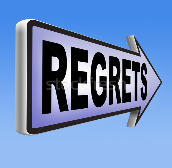 regrets sign Stock photo © kikkerdirk