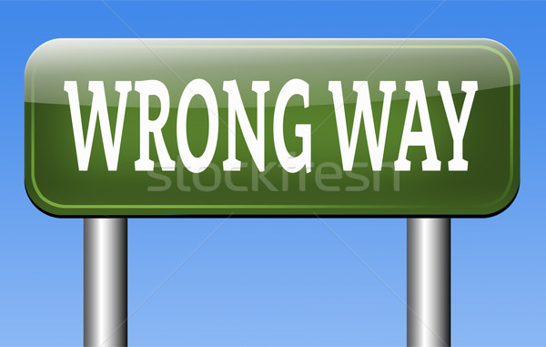 wrong way sign Stock photo © kikkerdirk