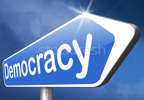 ストックフォト: 民主主義 · 政治的 · 自由 · 電源 · 人 · 新しい